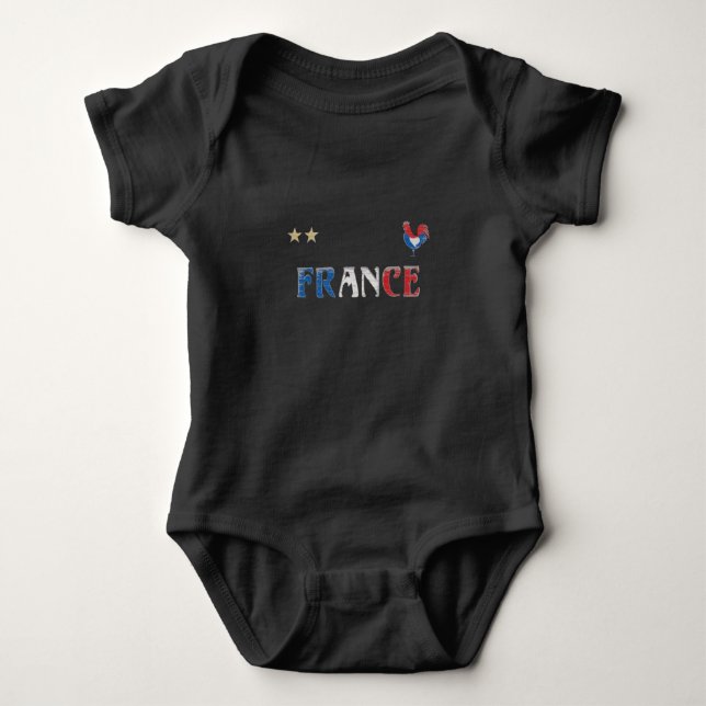 Body Fan de football France Chemise Française (Devant)