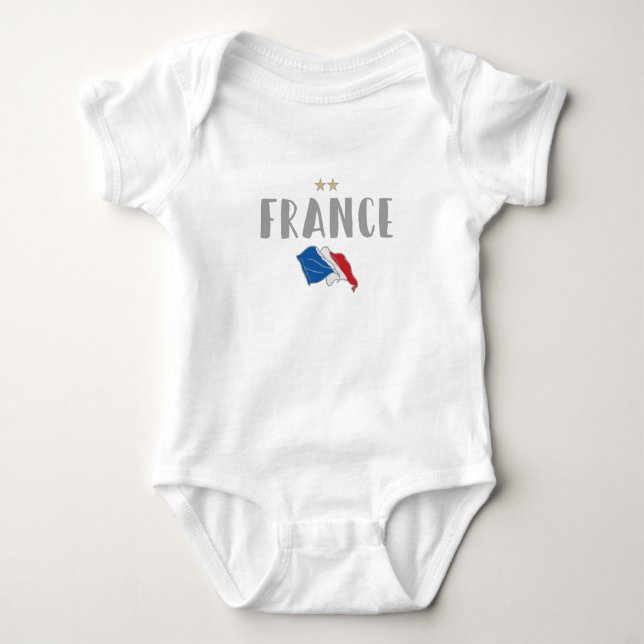 Body Fan de football France Chemise Française (Devant)