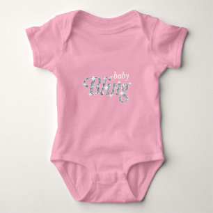 Body Faux losange sur le design rose 'baby Bling'