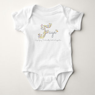 Body Faye nom signifie filles lettre décorative F