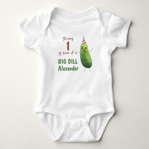 Body Fête d'anniversaire Big Dill concombre aquarelle