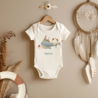 Fête prénatale pour bébé baleine adorable