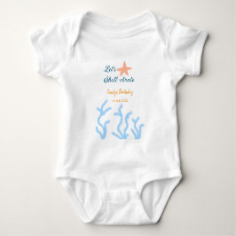 Body Fêtons sous la mer bleu anniversaire 