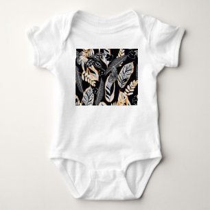 Body Feuillage de nuit tropical : Motif Vintage foncé