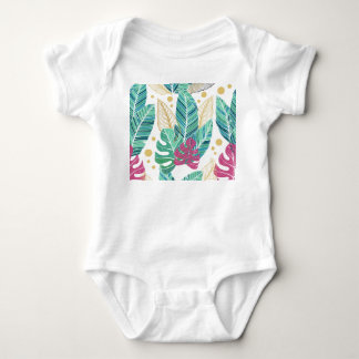 Body Feuilles botaniques tropicaux, conception vintage 