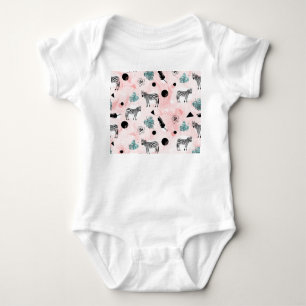 Body Feuilles tropicaux Zebras Cravate-Dye Motif