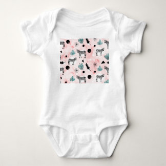 Body Feuilles tropicaux Zebras Cravate-Dye Motif