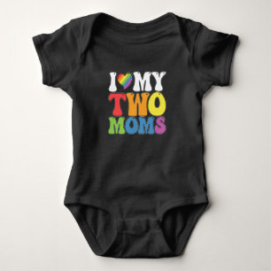 Body Fierté LGBT J'Aime Mes Deux Moms Soutien Lesbien G