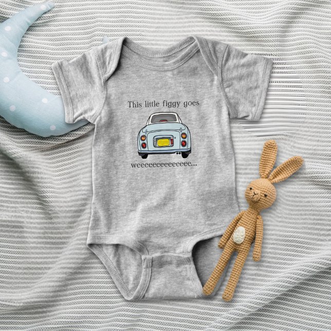 Body Figarations Petit Bleu Petit Figaro Nom de voiture (Wee! A cute figaro car baby bodysuit)