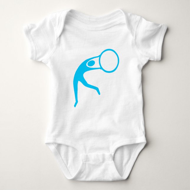 Body Figure de gymnastique rythmique - bleu ciel (Devant)
