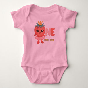 Body Fille de premier anniversaire aux fruits rouges pe