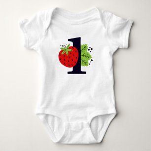 Body Fille du premier anniversaire Strawberry ONE Baby 