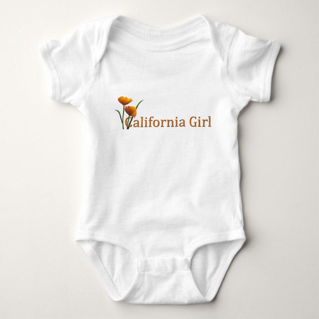 Body Fille Poppies de Californie (Devant)