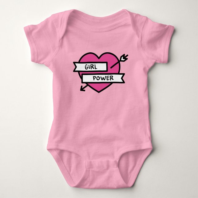 Body Fille Power Baby Un Pièce Bodysuit (Devant)