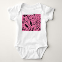 Filles Calligraphic : Motif de mode sans couture