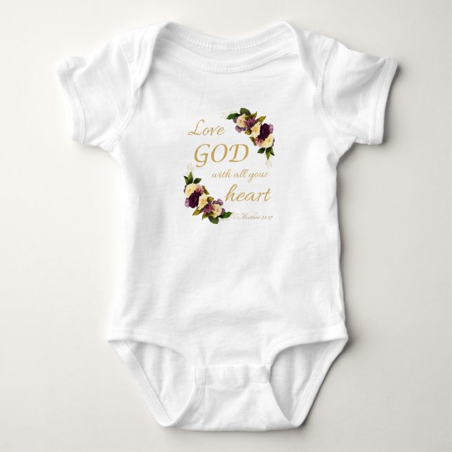 Body Filles Fleurs de Foi : Aimez DIEU avec tout votre  (Devant)