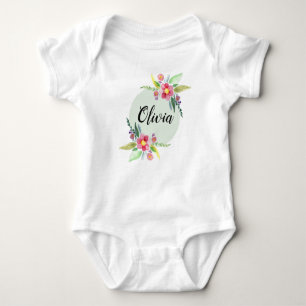 Body Filles mignonnes fleurs botaniques de printemps et