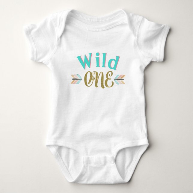 Body Filles Wild Un 1er Anniversaire Chemises (Devant)