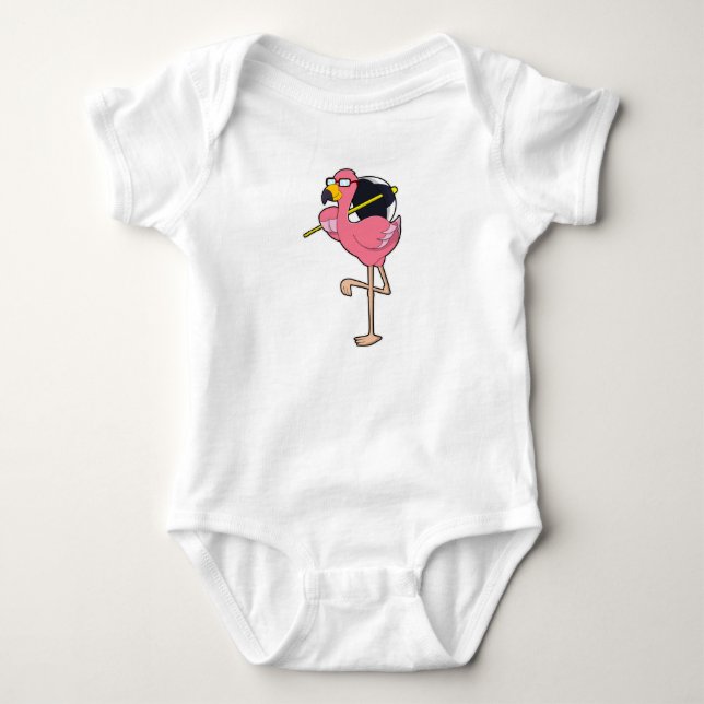Body Flamant rose avec parapluie (Devant)