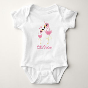 Body Flamant rose Baby shower Tropical Petit Frère