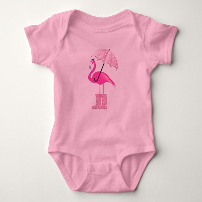 Body Flamant rose Bébé Tutu Bodysuit (Devant)