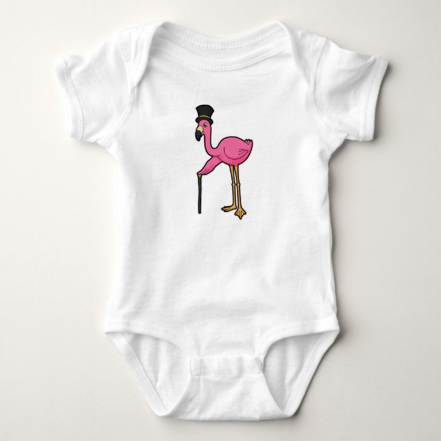 Body Flamant rose comme Groom avec Casquette & canne (Devant)