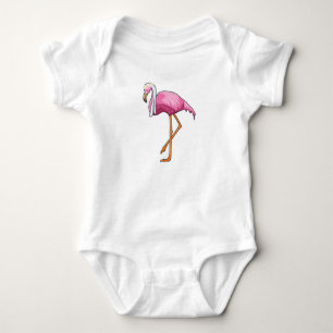 Body Flamant rose en mariée avec voile