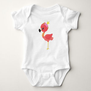 Body Flamant rose princesse, Couronne, Flamant rose mig