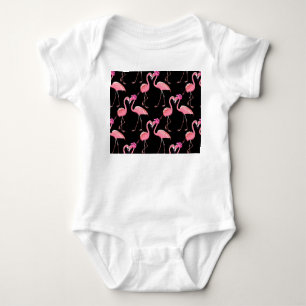 Body Flamants roses roses : Arrière - plan noir Vintage