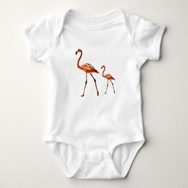 Body Flamants roses roses Bébé Jersey Bodysuit (Devant)