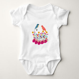 Body Fleur Et Oiseaux Coloré Belle T-Shirt