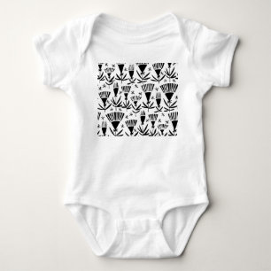 Body Fleurs Abstraites en noir blanc : Motif élégant