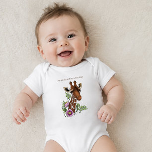 Body Fleurs de girafe jaune faune mignonne
