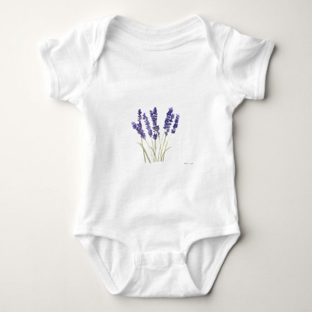 Body Fleurs de lavande aquarelle florale nature violett (Devant)