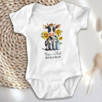 Fleurs de soleil de vache mignonne Personnalisé No