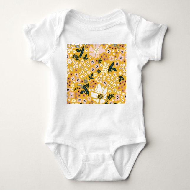 Body Fleurs Jardin : Charme Vintage Jaune. (Devant)