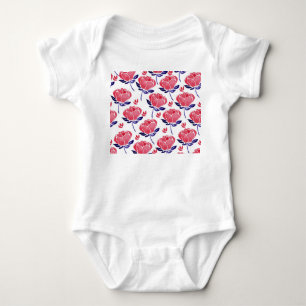 Body Fleurs printanières, aquarelle motif sans couture.