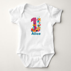 Body Fleurs Une Fille 1er Anniversaire Fête Personnalis