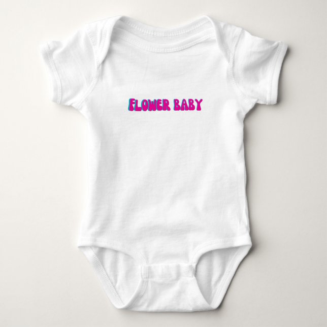Body floral FLOWER bébé cadeau moderne pour elle (Devant)