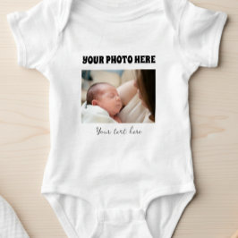 Body for children with photo and customized text baby strampler