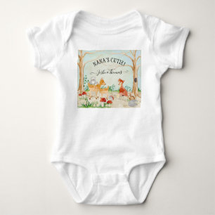 Body Forêt boisée Animaux Nanas Cutie Cerf Renard Bébé
