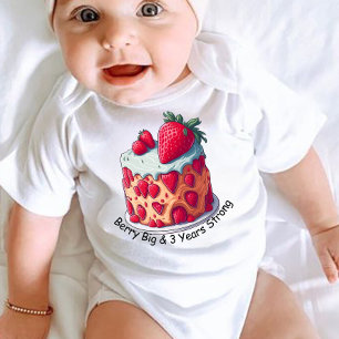 Body Fraise personnalisée Fraise Big et trois Ans