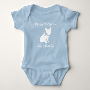 Body Français Baby shower Bulldog Français Frenchie Blu