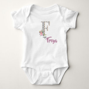 Body Freya Nom Révéler la tenue Lettre F Romper Floral