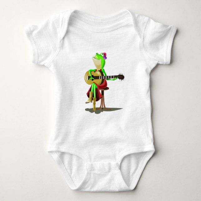 Body Frog Jouer Guitare Baby Bodysuit (Devant)