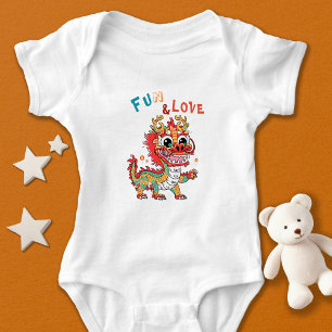 Body Fun Carton Dragon Chinois Nouvel An Fu Kids Cadeau