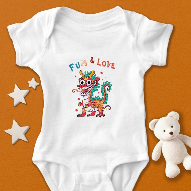 Body Fun Carton Dragon Chinois Nouvel An Fu Kids Cadeau (Créateur téléchargé)
