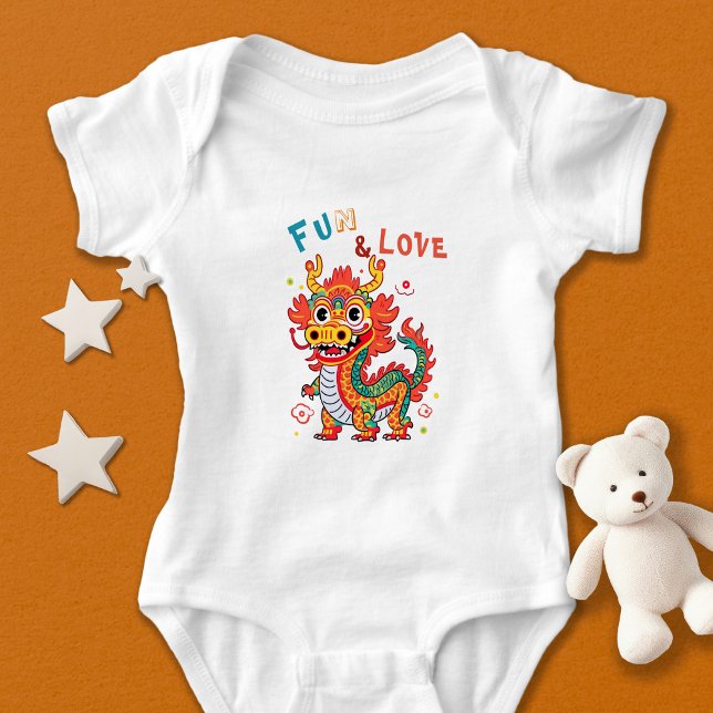 Body Fun Carton Dragon Chinois Nouvel An Fu Kids Cadeau (Créateur téléchargé)