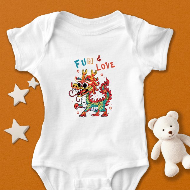 Body Fun Carton Dragon Chinois Nouvel An Fu Kids Cadeau (Créateur téléchargé)