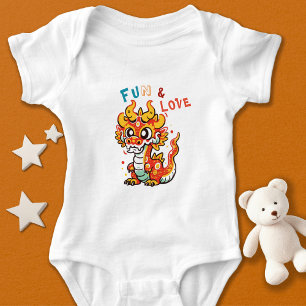Body Fun Carton Dragon Chinois Nouvel An Fu Kids Cadeau